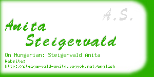 anita steigervald business card